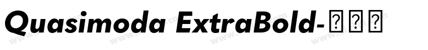 Quasimoda ExtraBold字体转换